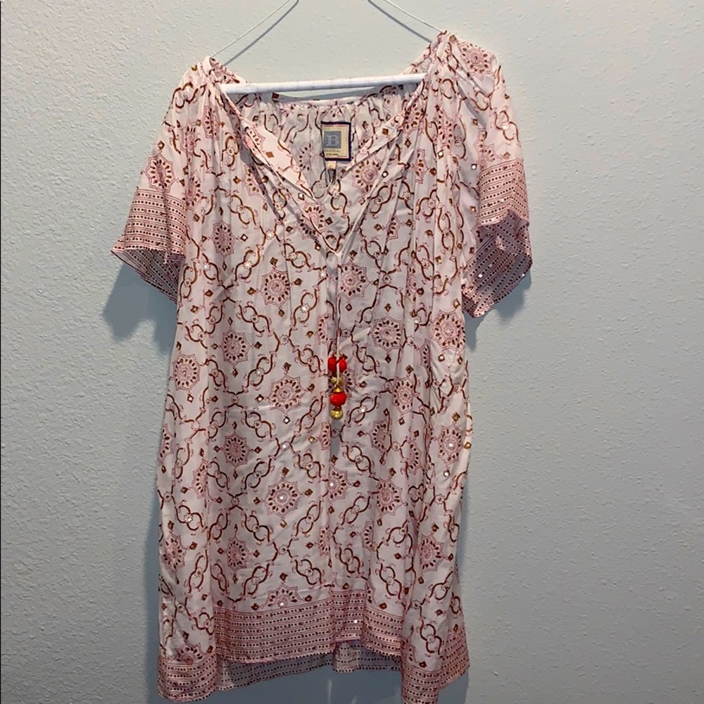 Alicia Bell pink gold dress